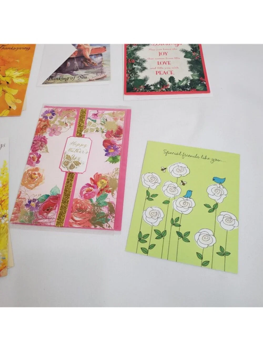 Lot of 22 Mixed Greeting Cards Hallmark Voila & More New Thanksgiving Valentine